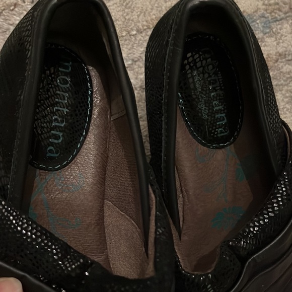 Montana Bayonne Leather Black Mule Clog Size 6.5 - Picture 7 of 11